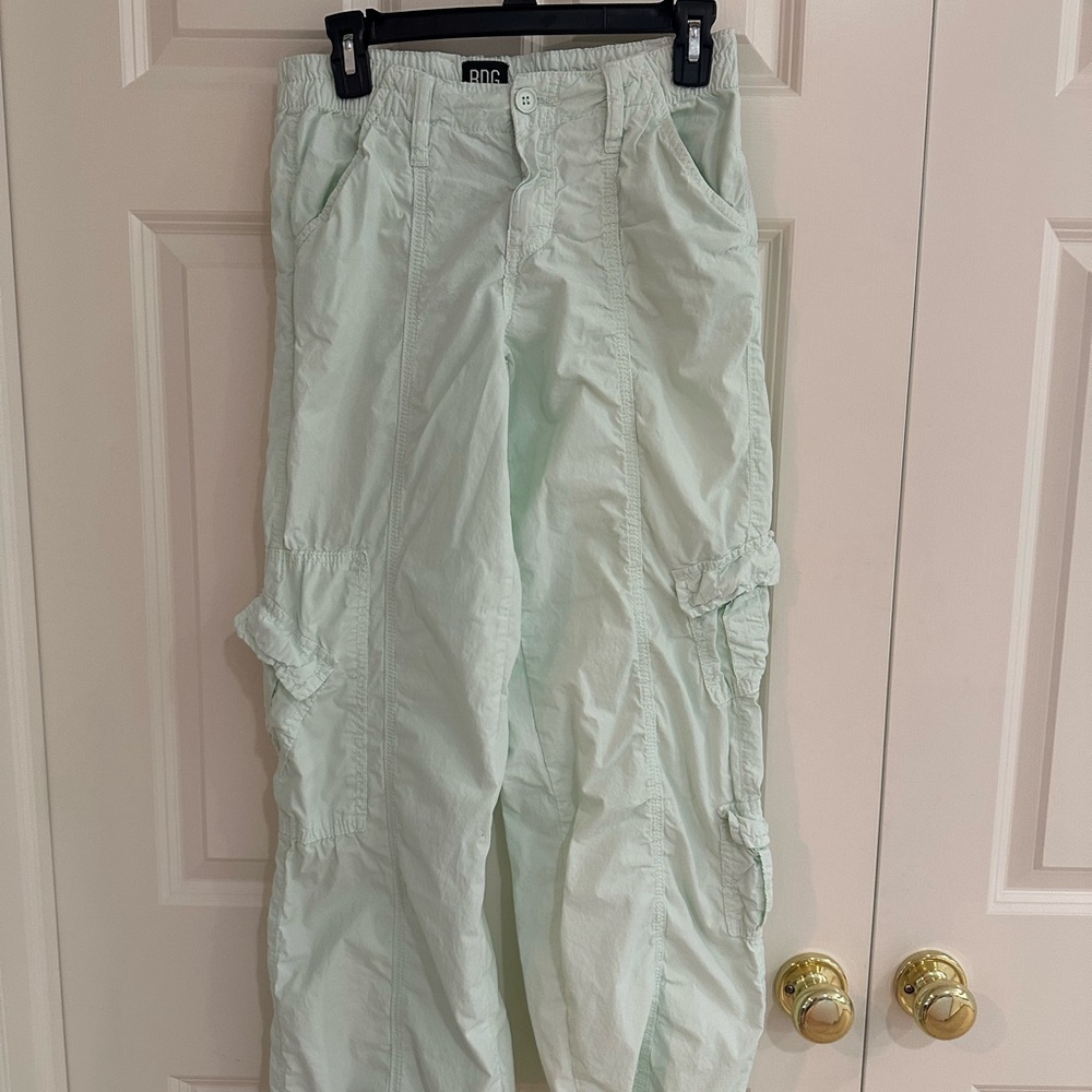 BDG Y2K Low Rise Cargo Pants in Mint Green - Picture 2 of 7